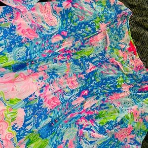 Lilly Pulitzer silk tunic size large l EUC